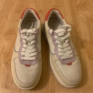 Madewell Women's Court Low-Top Sneakers in White and Purple Size 6